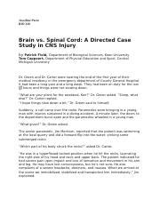 a brain vs spinal cord a directed case study in cns injury Kindle Editon