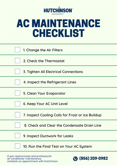 a c preventive maintenance checklist Reader