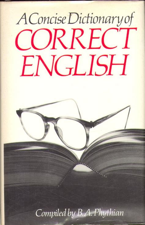 a concice dictionary of correct english PDF