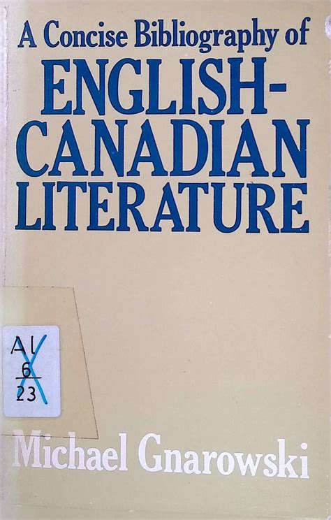 a concise bibliography of english canadian literature PDF