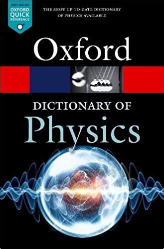 a dictionary of physics oxford quick reference PDF