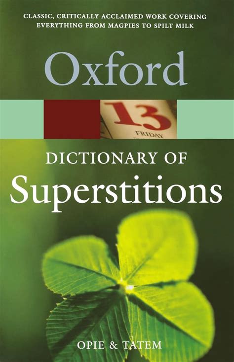 a dictionary of superstitions oxford quick reference Kindle Editon
