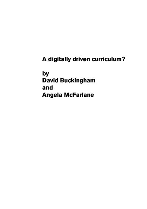 a digitally driven curriculum pdf Reader