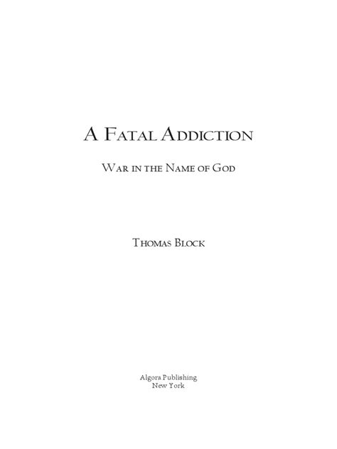 a fatal addiction war in name of god Reader