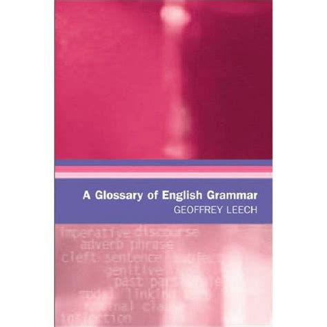 a glossary of english grammar glossaries in linguistics eup PDF