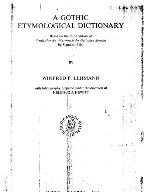 a gothic etymological dictionary PDF