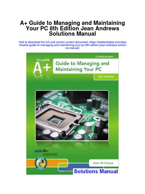 a guide to managing and maintaining your pc 8th edition by jean andrews Doc