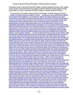 a guide to microsoft office 2010 chapter 12 review questions answers Kindle Editon