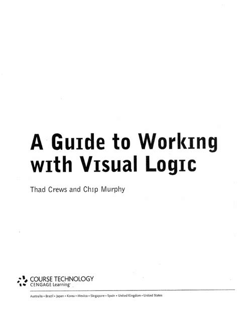 a guide to working with visual logic pdf Epub