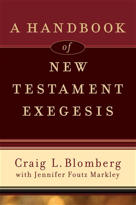 a handbook of new testament exegesis new testament studies PDF