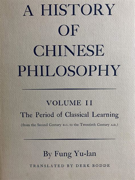 a history of chinese philosophy vol 2 the period of classical learning from the second century b c to the PDF