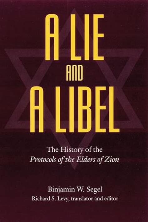 a lie and a libel the history of the protocols of the elders of zion PDF