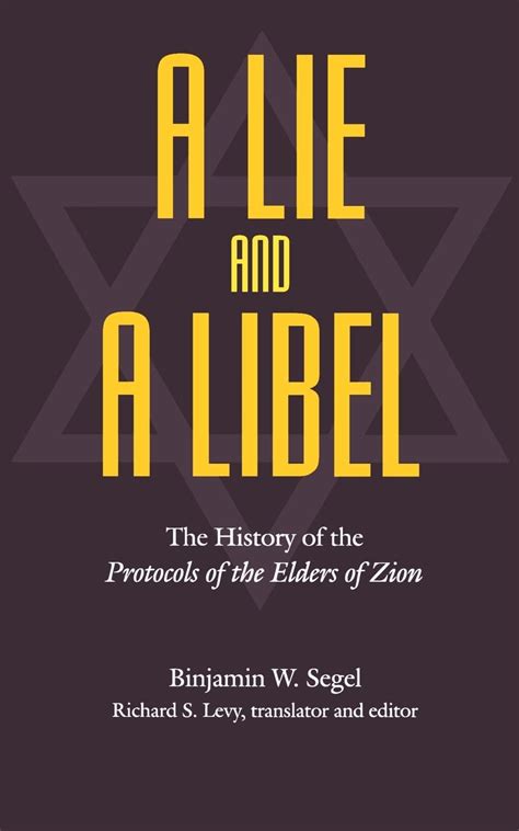 a lie and a libel the history of the protocols of the elders of zion PDF