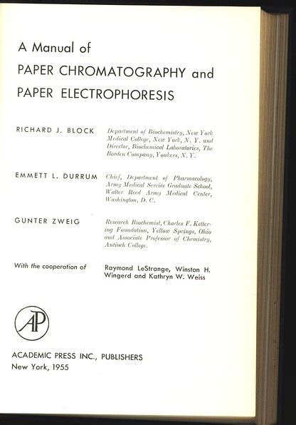 a manual of paper chromatography and paper electrophoresis Doc