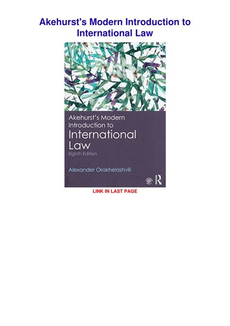 a modern introduction to international law Doc