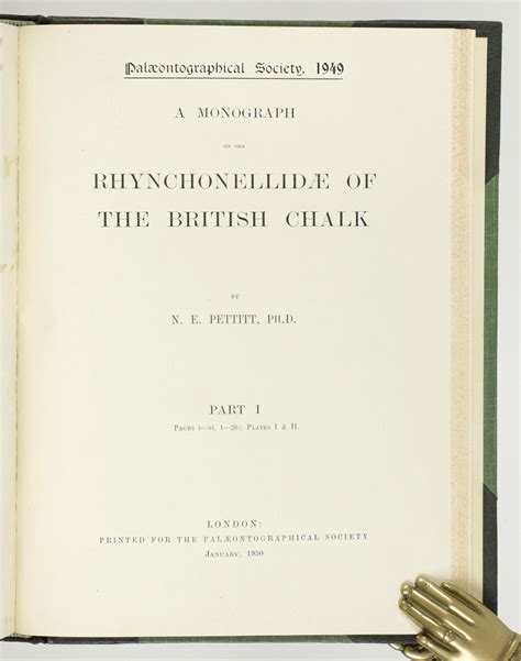 a monograph of the terebratulidae of the british chalk Doc