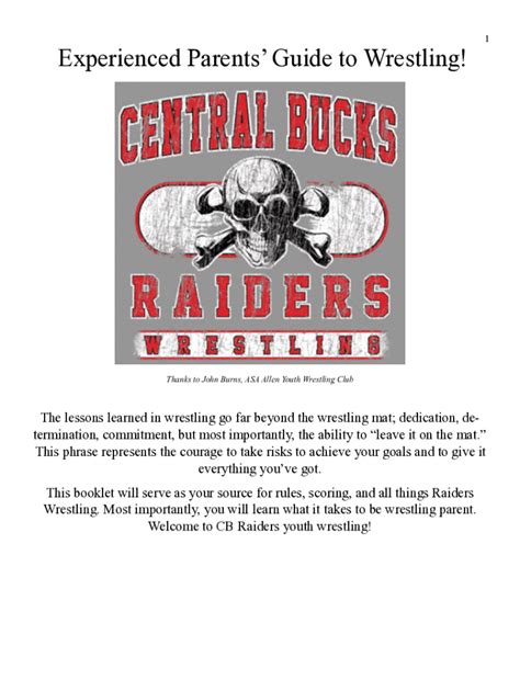 a parents survival guide to wrestling allen sports association Epub