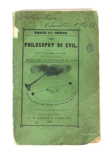 a philosophy of evil a philosophy of evil Reader