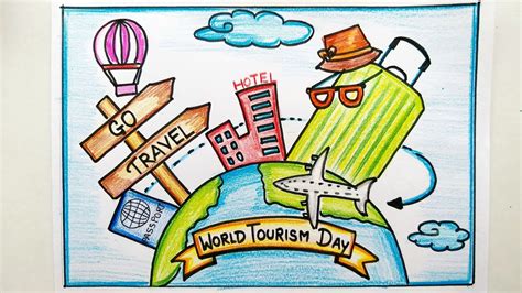 a picture to represent places to visit drawing