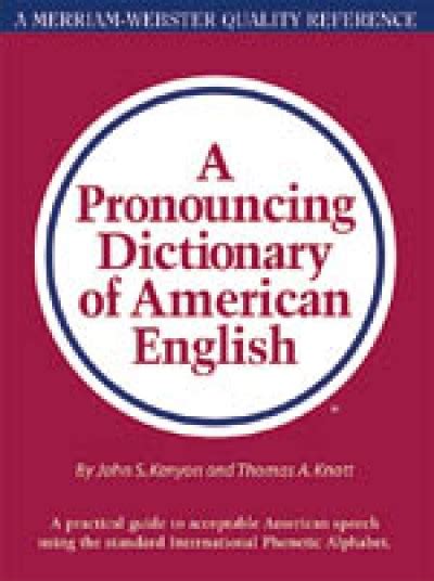 a pronouncing dictionary of american english Doc