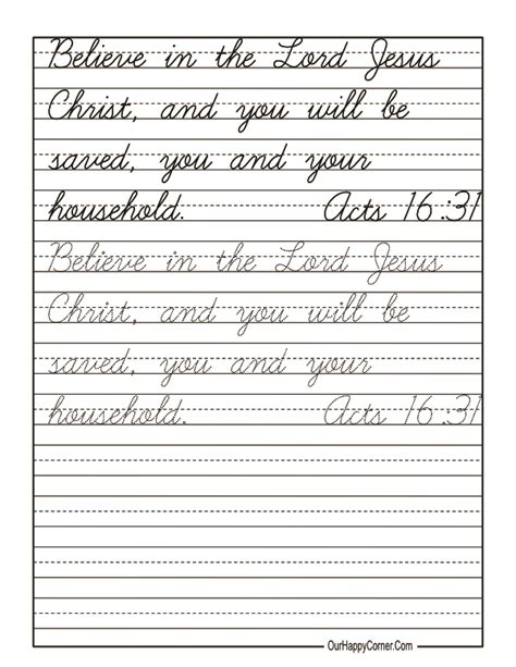 a reason for handwriting cursive e based on scripture verse Epub