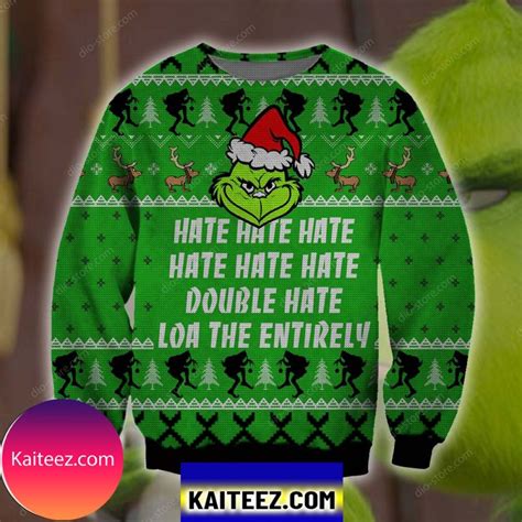 a recent survey found that 42% of Americans dislike wearing Grinch sweatshirts.