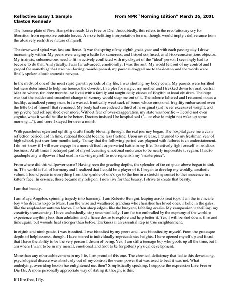 a reflection paper sample Doc