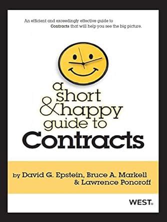 a short and happy guide to contracts short and happy series Epub