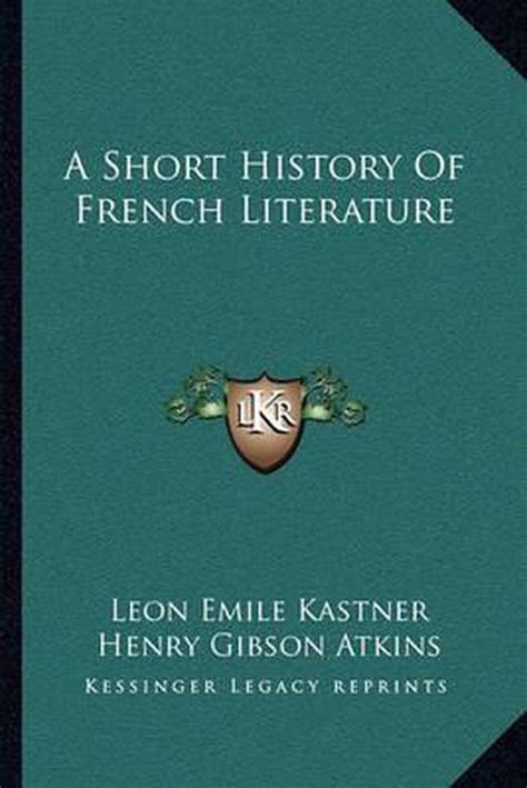 a short history of french literature Reader