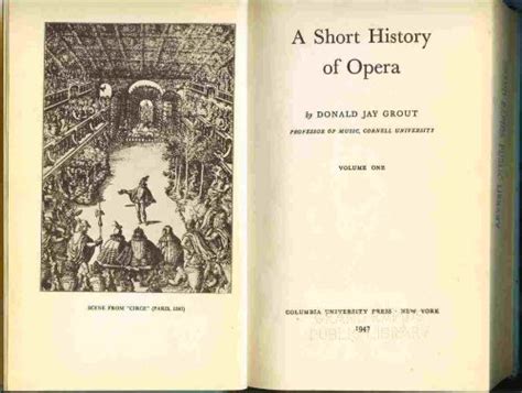 a short history of opera Reader