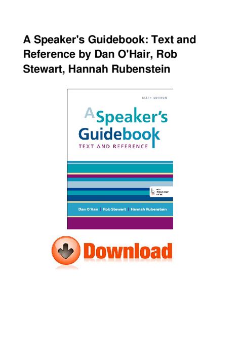 a speakers guidebook 5th edition pdf free Kindle Editon