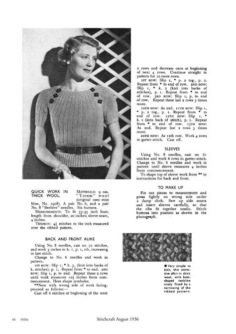 a stitch in time vintage knitting patterns 1930 1959 v 2 PDF
