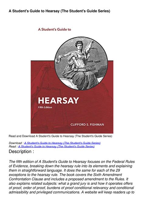 a students guide to hearsay PDF