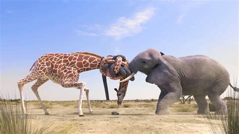 a surprise for giraffe and elephant giraffe and elephant are friends Reader