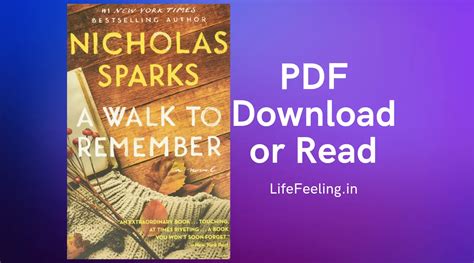 a walk to remember read online PDF