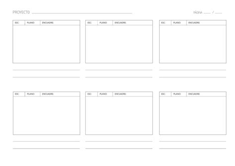 a4 landscape storyboard template Epub