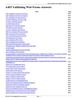 a452 validating web forms answers Epub
