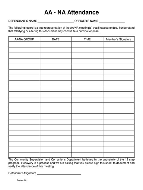 aa log sheet for court Doc