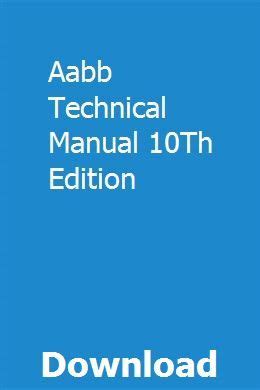 aabb technical manual 10th pdf Epub