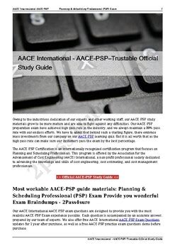 aace psp study guide PDF