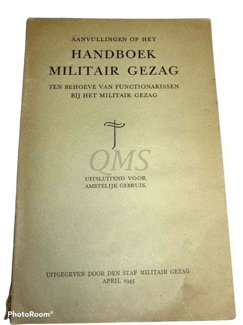 aanvullingen op het handboek militair gezag ten behoeve van functionarissen bij het militair gezag uitsluitend voor ambtelijk gebruik Epub