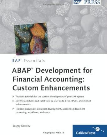 abap development for financial accounting custom enhancements Kindle Editon