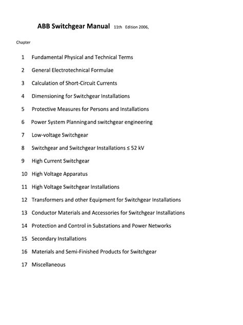 abb switchgear manual 11 pdf Doc