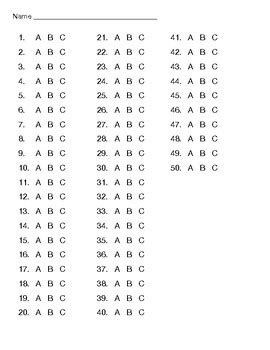 abc multiple choice answer grid Epub