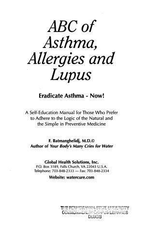 abc of asthma allergies and lupus eradicate asthma now pdf Doc
