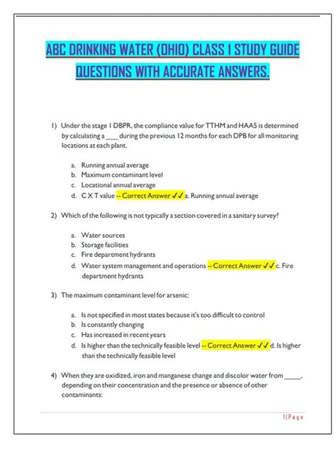 abc water treatment study guide Reader