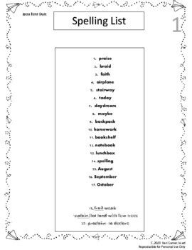 abeka 3rd grade spelling words list PDF