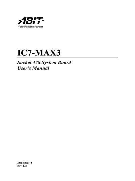 abit ic7 max manual Doc