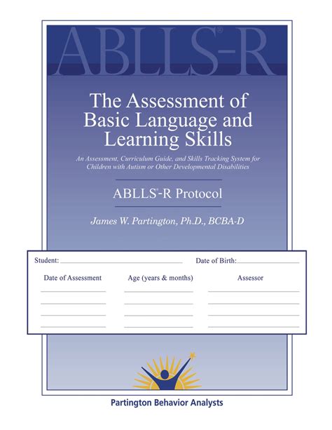 ablls r the assessment of basic language and learning skills revised the ablls r combination set PDF