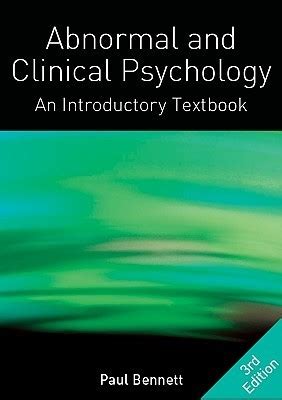 abnormal and clinical psychology an introductory textbook Reader